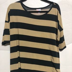 LuLaRoe Irma tunic, medium, Black and Tan